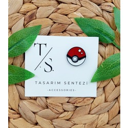 Rozet Metal Broş Yaka Çanta Kıyafet Şapka Takı Aksesuar Pokemon Poke Topu Çizgi Film Pikachu
