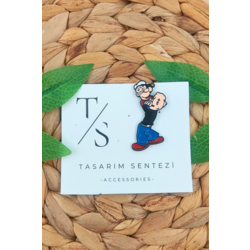 Rozet Metal Broş Yaka Okul Çantası Kıyafet Şapka Takı Aksesuar Temel Reis Popeye Çizgi Film