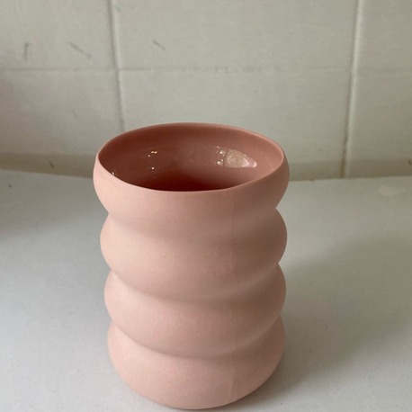 BUUG -  Pembe Mat Porselen Bardak