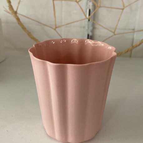 DAISY -  Pembe Mat Porselen Bardak