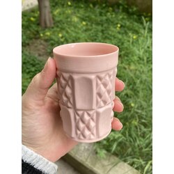 REVA - Pembe Mat Porselen Bardak