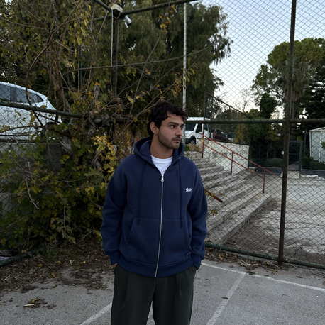 Stwd Kabartma Nakış Logo Full Zip Hoodie / Laci