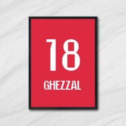 Kartal Kırmızısı - Rachid Ghezzal Forma Tablo