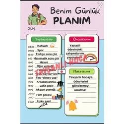 GÜNLÜK ÇALIŞMA PLANI