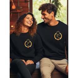 Sevgili Sweatshirtü - Çift Sweatshirtü - İsim Baş Harfli 2’li Sweatshirt Kişiye Özel