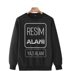Kişiye Özel Sweatshirt - Resim ve Yazı Baskılı Sweatshirt - İçi Yünlü Yumuşacık Unisex