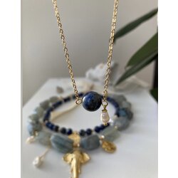 Forse Chain Lapis Necklace