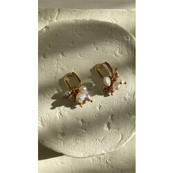 Lilac x Akoya Pearl Earrings