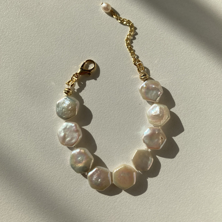 Hexagon Exlusive Pearl Bracelet