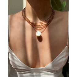 Take me to Beach Drop Pearl Necklace