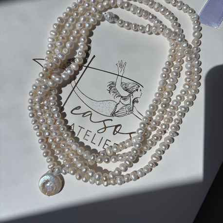 Super Long Baroque Pearl Necklace 