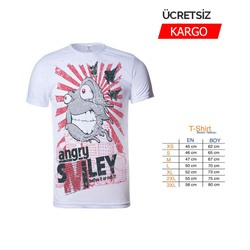 Angry Smiley Baskılı Tişört