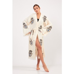 Tılsım Desenli Müslin Kimono
