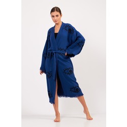 Eye Parlament Mavi Pamuklu Müslin Kimono