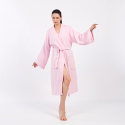 Pinky Pamuklu Müslin Bornoz