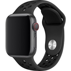 Apple Watch Siyah Delikli Silikon Kordon 42/44mm