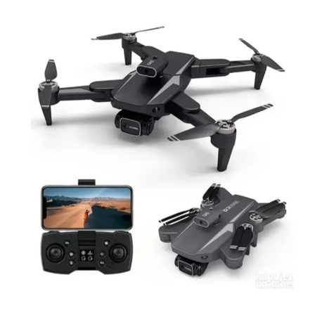 INT968S HD dual kamera katlanabilir çantalı drone seti siyah