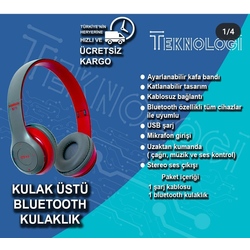 KULAK ÜSTÜ BLUETOOTH KULAKLIK