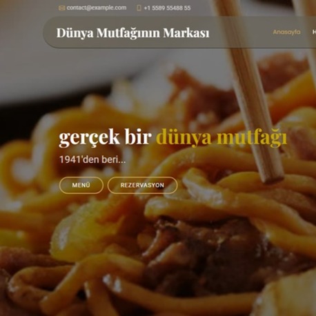 HTML Restaurant Tasarımı Tek Sayfa Bootstrap Özel Tasarım