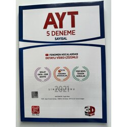 AYT 5 Deneme Sınavı 3D Yayınları