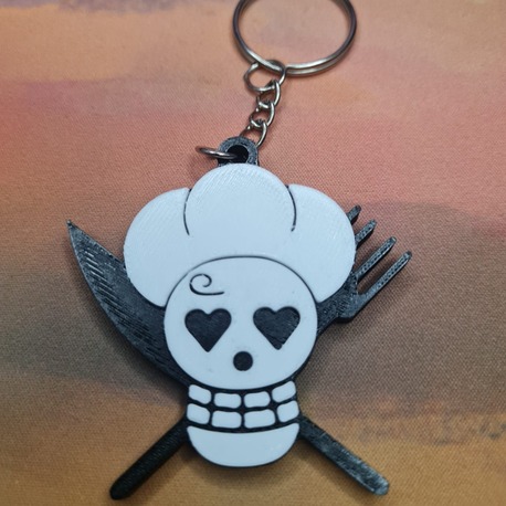 One Piece Zeff Korsan Bayrağı Anahtarlık