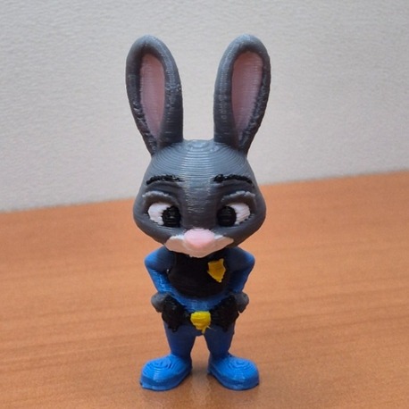 Judy Hopps Zootropolis Koleksiyon 3D Figür Masaüstü Aksesuarı Renkli 
