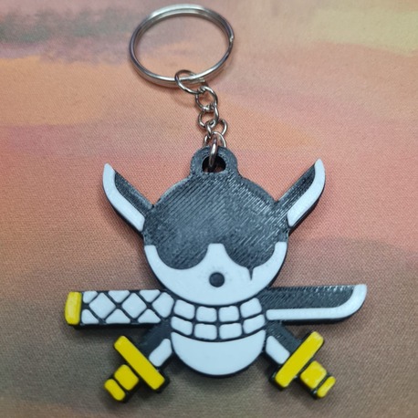 One Piece Roronoa Zoro Korsan Bayrağı Anahtarlık