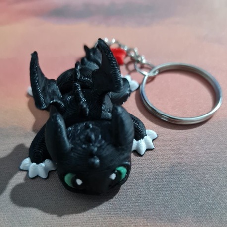 Ejderhanı Nasıl Eğitirsin Dişsiz (Toothless) Anahtarlık - Hareketli 3D Ejderha