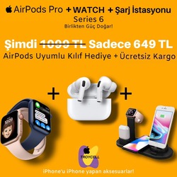 Yeni AirPods Pro + WATCH SERIES 6 + Şarj İstasyonu 3 lü Set 