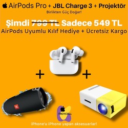 Yeni AirPods Pro + JBL Charge 3 + Mini  Projektör 