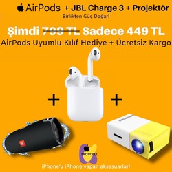 Apple AirPods 2 +JBL Charge 3 + Mini Projektör