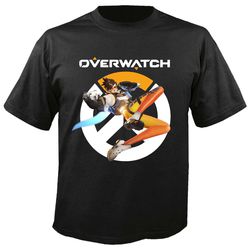 Overwatch Tracer Black T-shirt Full Cotton - OWTSTRB1