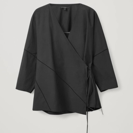 COS Keten Kimono Gömlek - Siyah