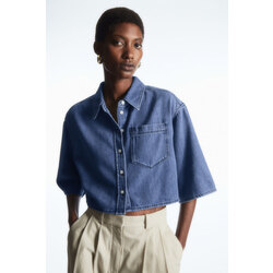 Cos Cropped Denim Gömlek - Mavi