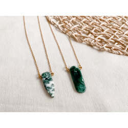 Moss agate kolye