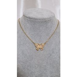 çelik kelebek kolye butterfly kolye
