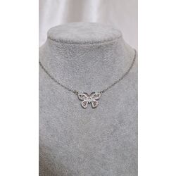 çelik kelebek kolye butterfly kolye