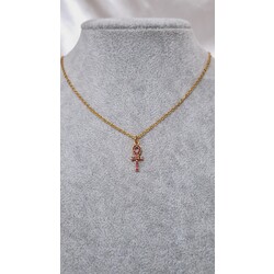 altın kaplama mini ankh kolye 
