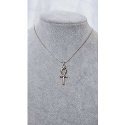 rodyum kaplama ankh kolye y2k