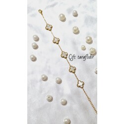 çelik van cleef bileklik beyaz çift taraflı