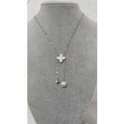 Çelik kolye Van Cleef Model kolye