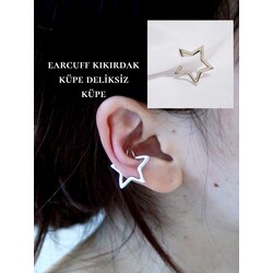 yıldız earcuff kıkırdak küpe deliksiz küpe