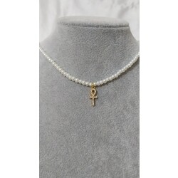 altın kaplama mini ankh kolye 