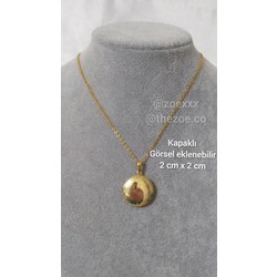 kapaklı kolye açılır kolye madalyon kolye 