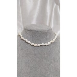 Beyaz deniz kabuğu kolye choker kolye