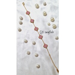 çelik van cleef bileklik pembe çift taraflı