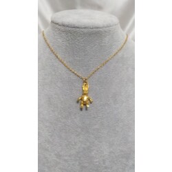 altın kaplama tavşan kolye bunny kolye