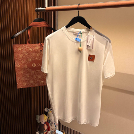 Loro Piana Beyaz Logo Detaylı Tshirt