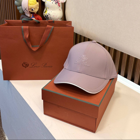 Loro Piana Leylak Rengi Logo  Nakışlı Şapka