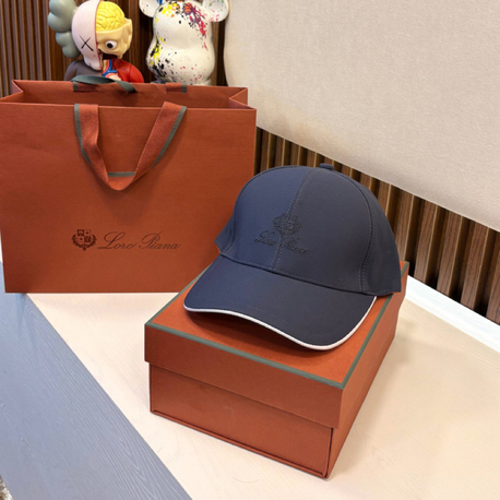 Loro Piana Lacivert Logo  Nakışlı Şapka